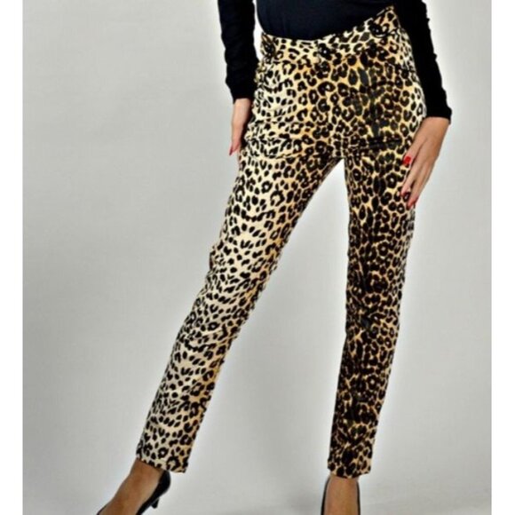 Voodoo Vixen Leopard Print Skinny Pant S - Picture 1 of 6